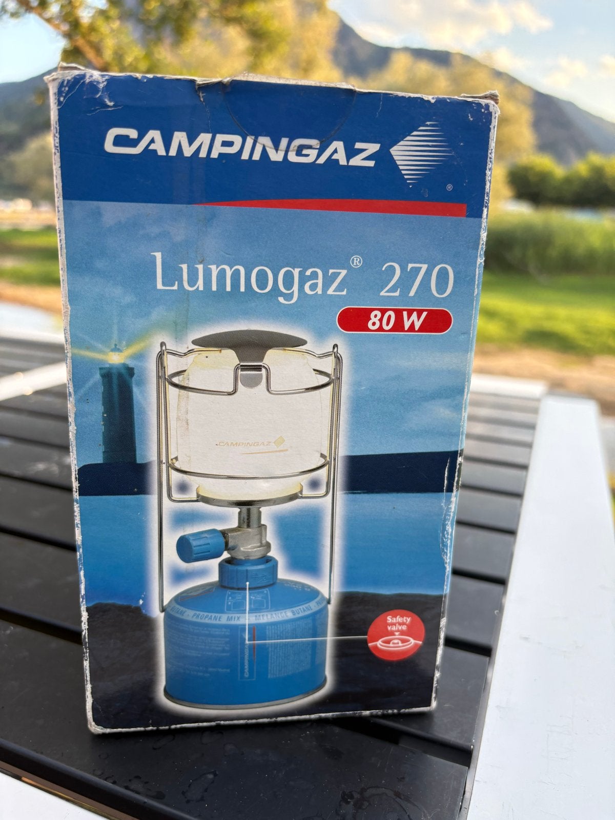 Campingaz Lumogaz 270 Campinglamp - 80W, Ophalen of Verzenden, Gebruikt