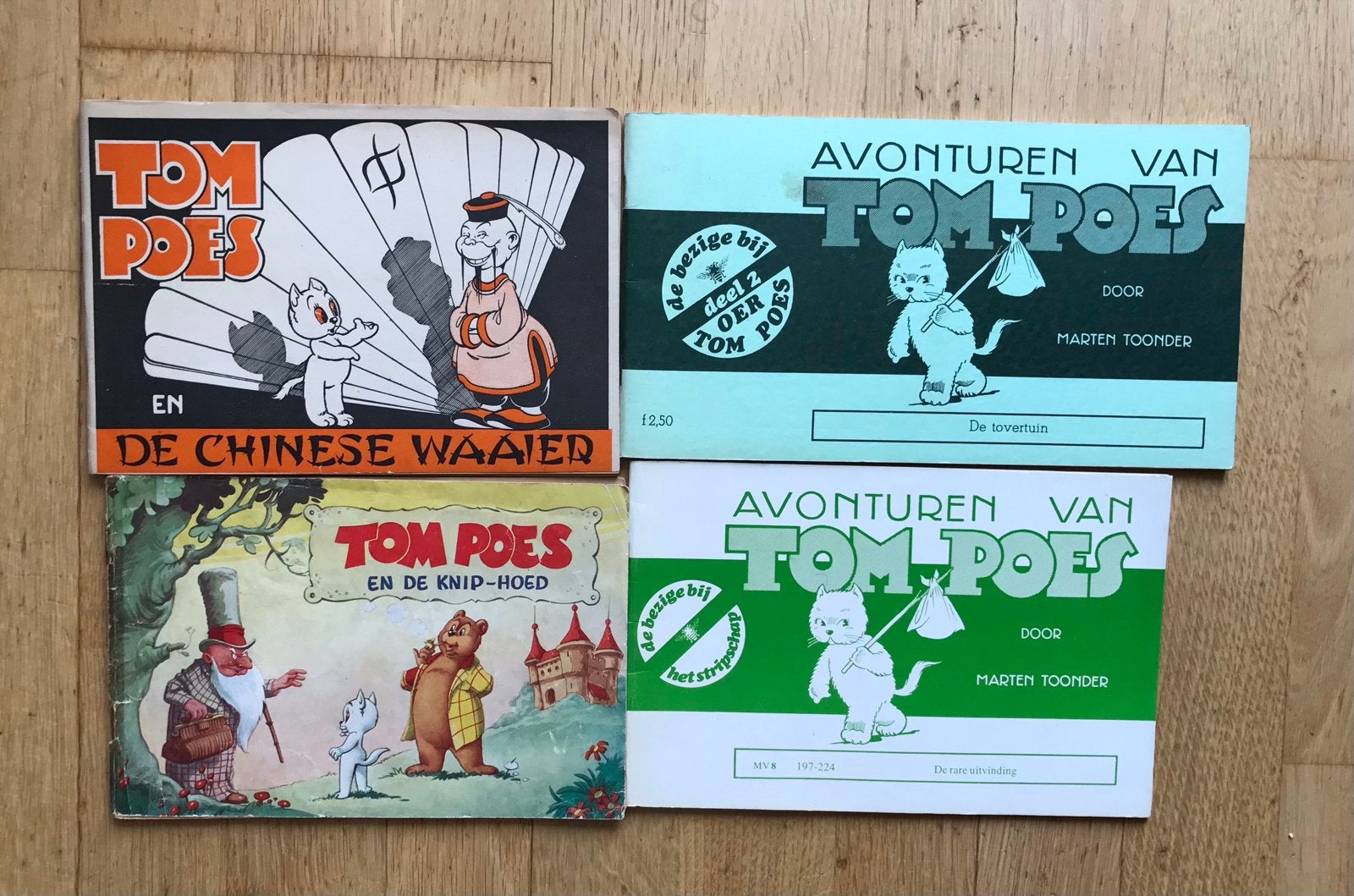 Tom Poes stripboeken - 4 stuks, waaronder 'De Chinese Waaier, Meerdere stripboeken, Ophalen of Verzenden, Gelezen