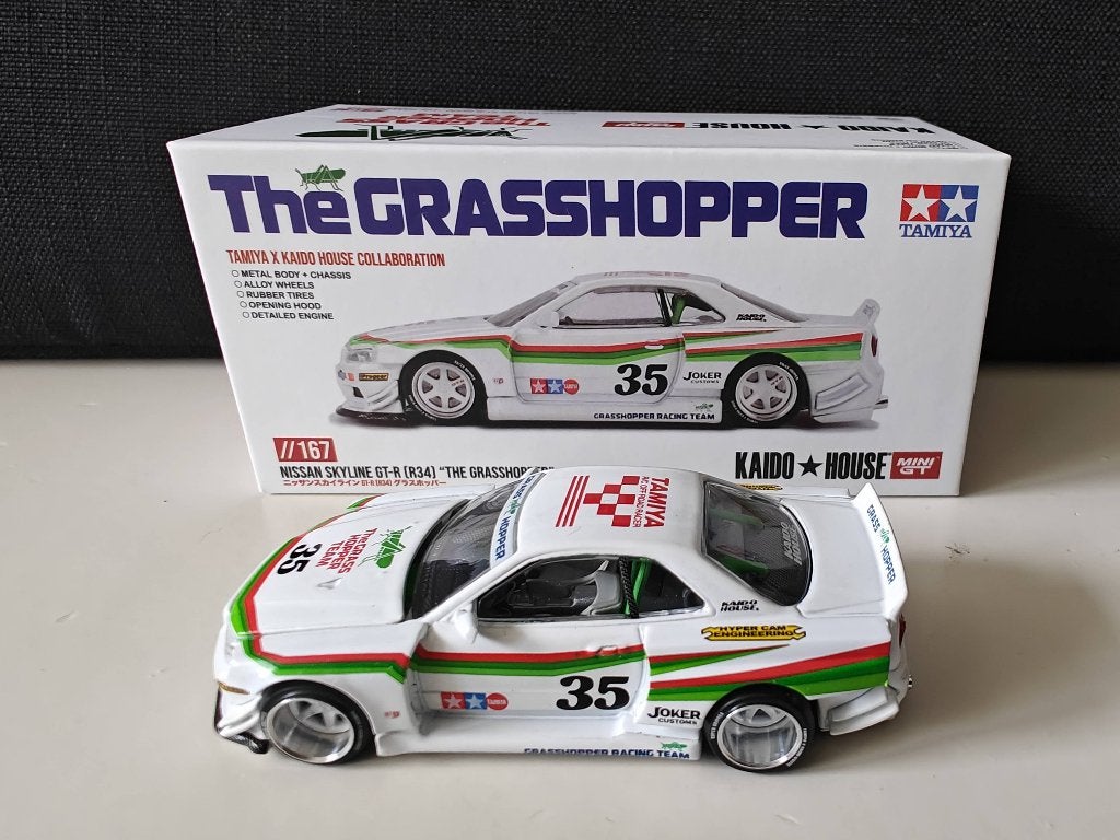Kaido House x Mini GT #167: Nissan Skyline GT-R (R34), Ophalen of Verzenden, Zo goed als nieuw, Auto
