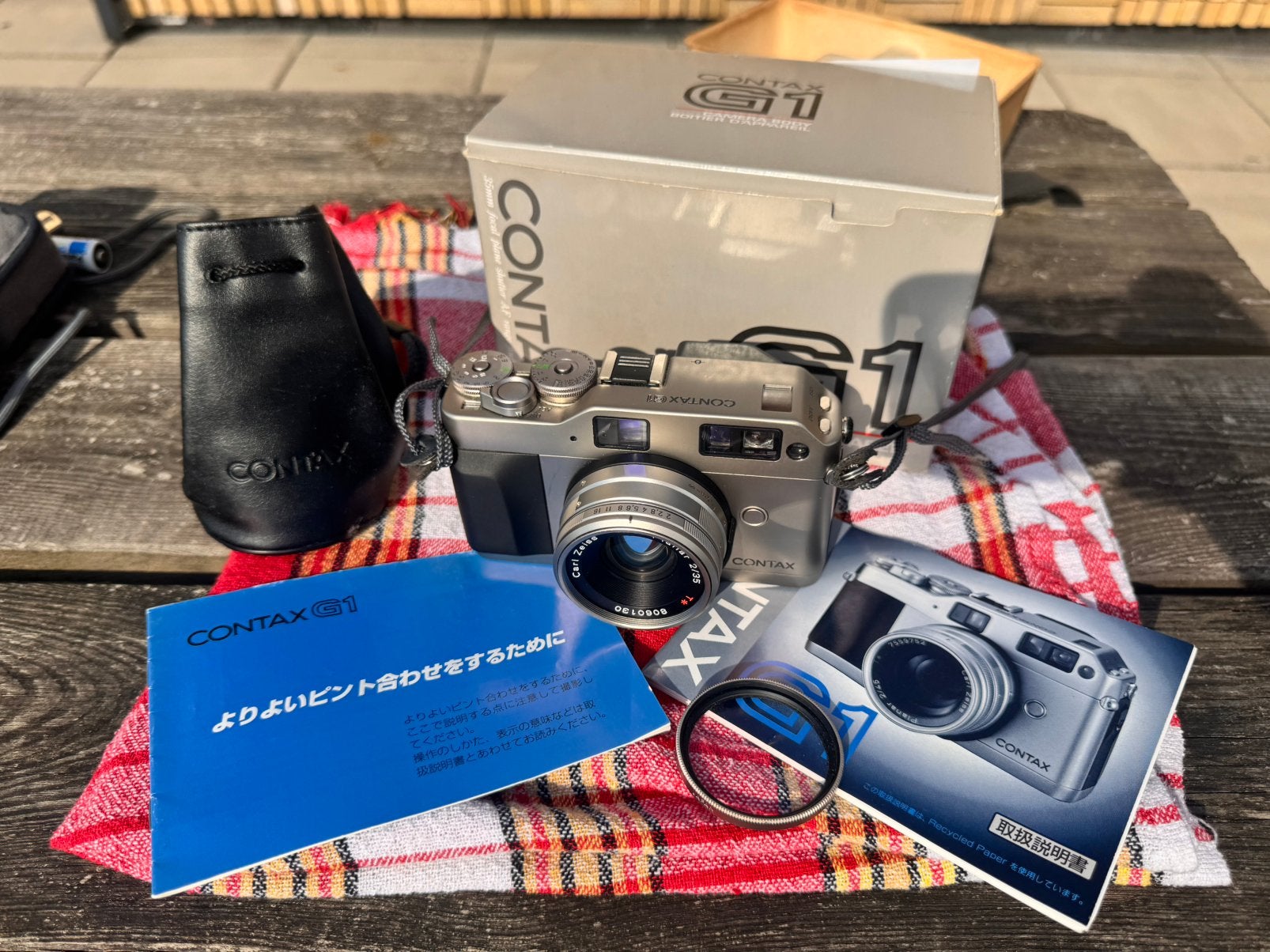 Contax G1 + Carl Zeiss Planar 35mm f/2 T* – compleet, Ophalen of Verzenden, Gebruikt, Compact, Overige Merken