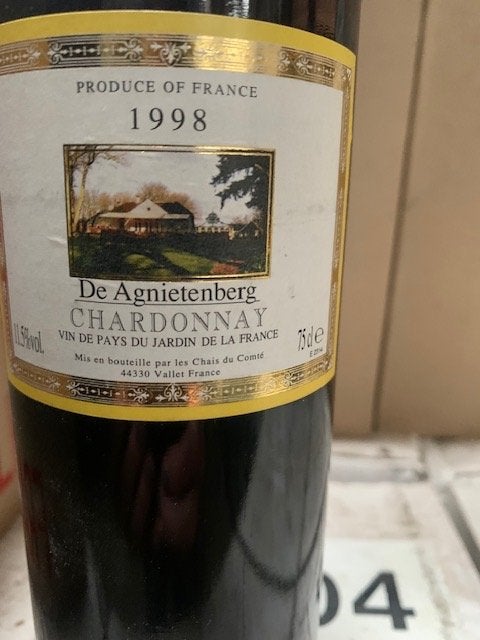 wijn Chardonnay Agnietenberg 1989, Ophalen, Zo goed als nieuw, Overige gebieden, Overige typen