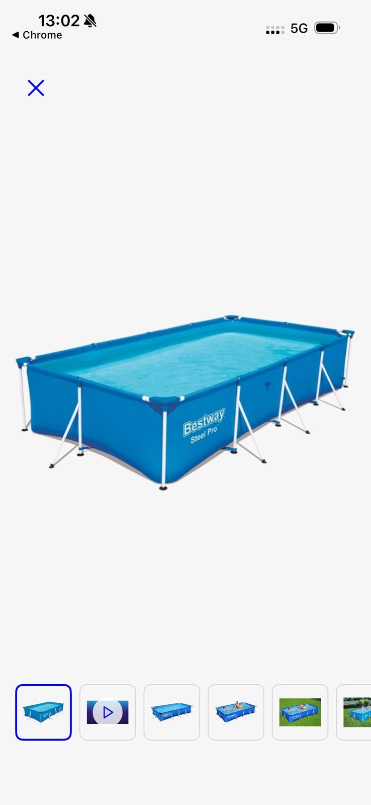 Zwembad 4x2 meter met pomp, Tuin en Terras, Ophalen, Zo goed als nieuw, Opzetzwembad, Rechthoekig