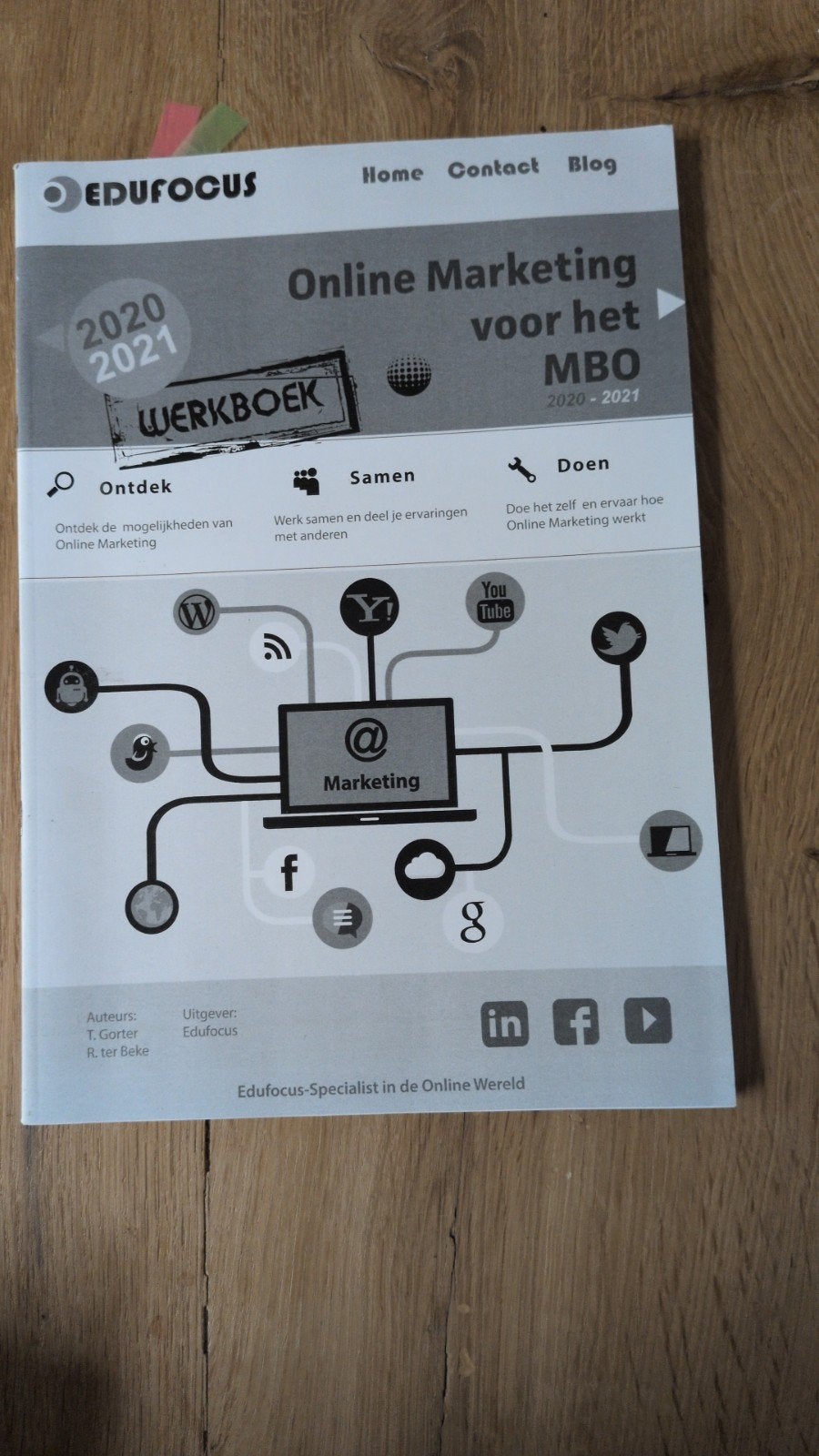 Online Marketing Werkboek MBO 2020-2021 Edufocus, Ophalen of Verzenden, Zo goed als nieuw, MBO, T. Goris, R. ter Beke
