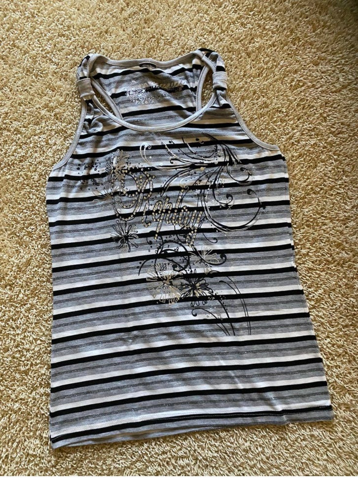 Replay singlet grijs-zilver strass mt. L, Maat 38/40 (M), Ophalen of Verzenden, Zo goed als nieuw, Zonder mouw