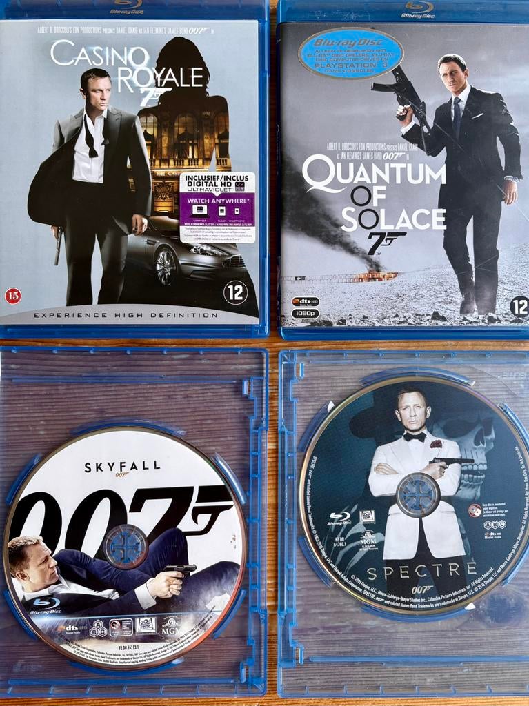 Bluray: James Bond Daniel Craig 4 films, Cd's en Dvd's, Blu-ray, Ophalen of Verzenden, Zo goed als nieuw, Actie