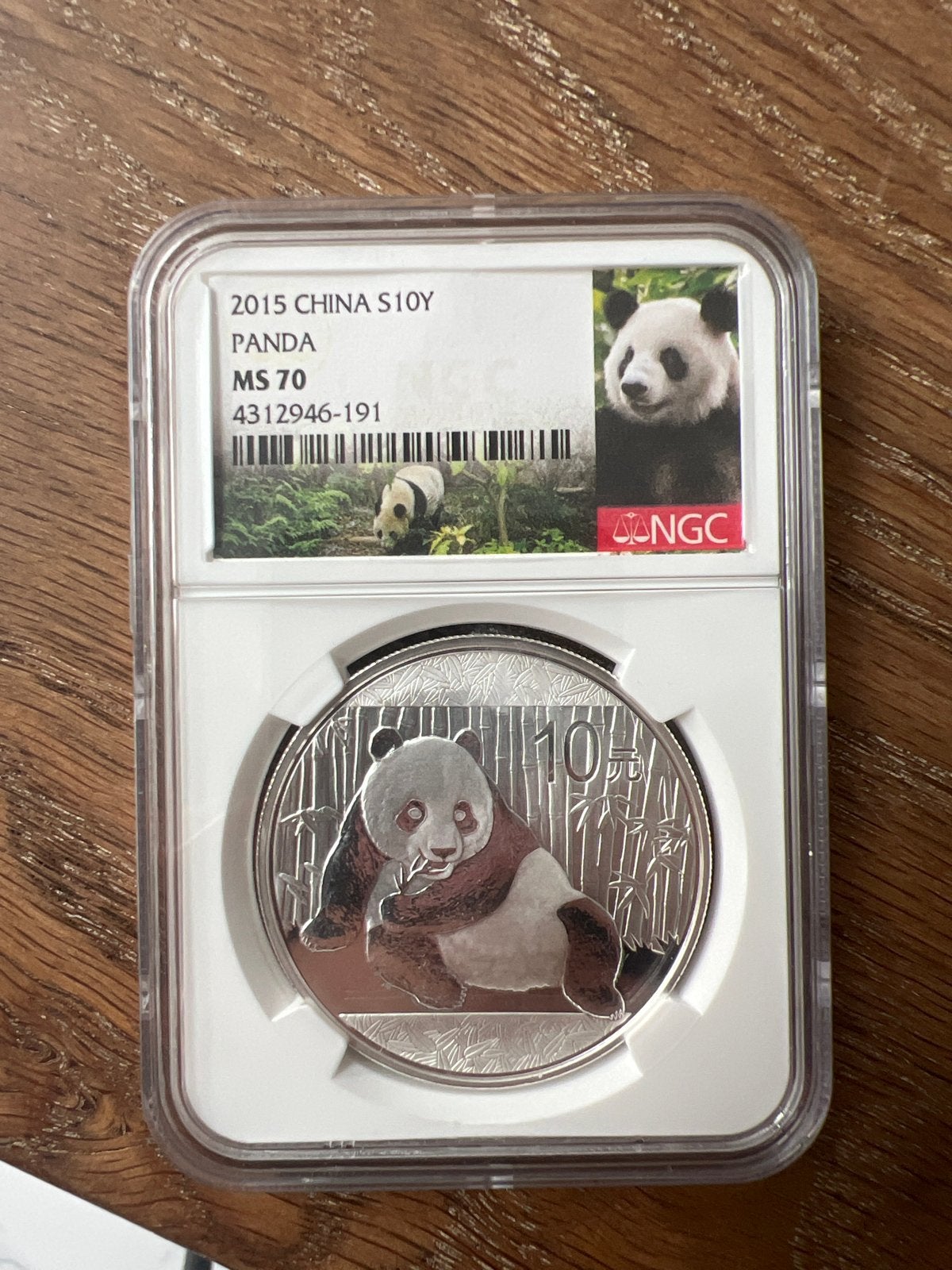 2015 China 10Y Panda Zilveren Munt NGC MS 70, Ophalen of Verzenden, Oost-Azië, Losse munt, Zilver