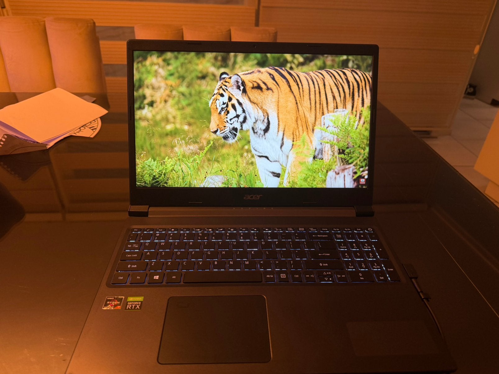 Acer Aspire 7 Gaming Laptop AMD Ryzen 7, RTX 3050 Ti, 16GB, Met videokaart, 2 tot 3 Ghz, Ophalen of Verzenden, Zo goed als nieuw