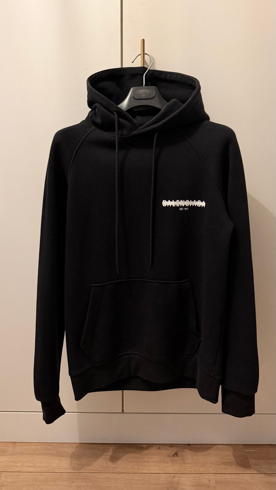 Balenciaga Unifit Hoodie Zwart Maat M, Ophalen of Verzenden, Gedragen, Maat 48/50 (M), Zwart
