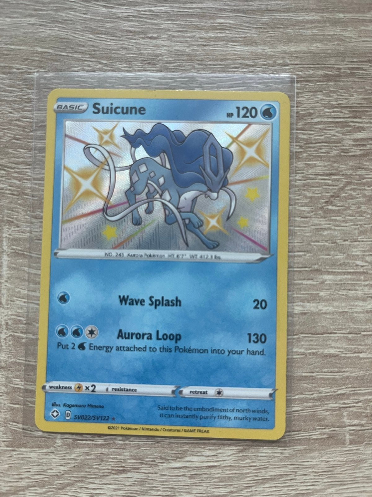Suicune SV122/SV122 Shiny Vault Near Mint Pokémon Kaart, Ophalen of Verzenden, Zo goed als nieuw, Losse kaart, Foil