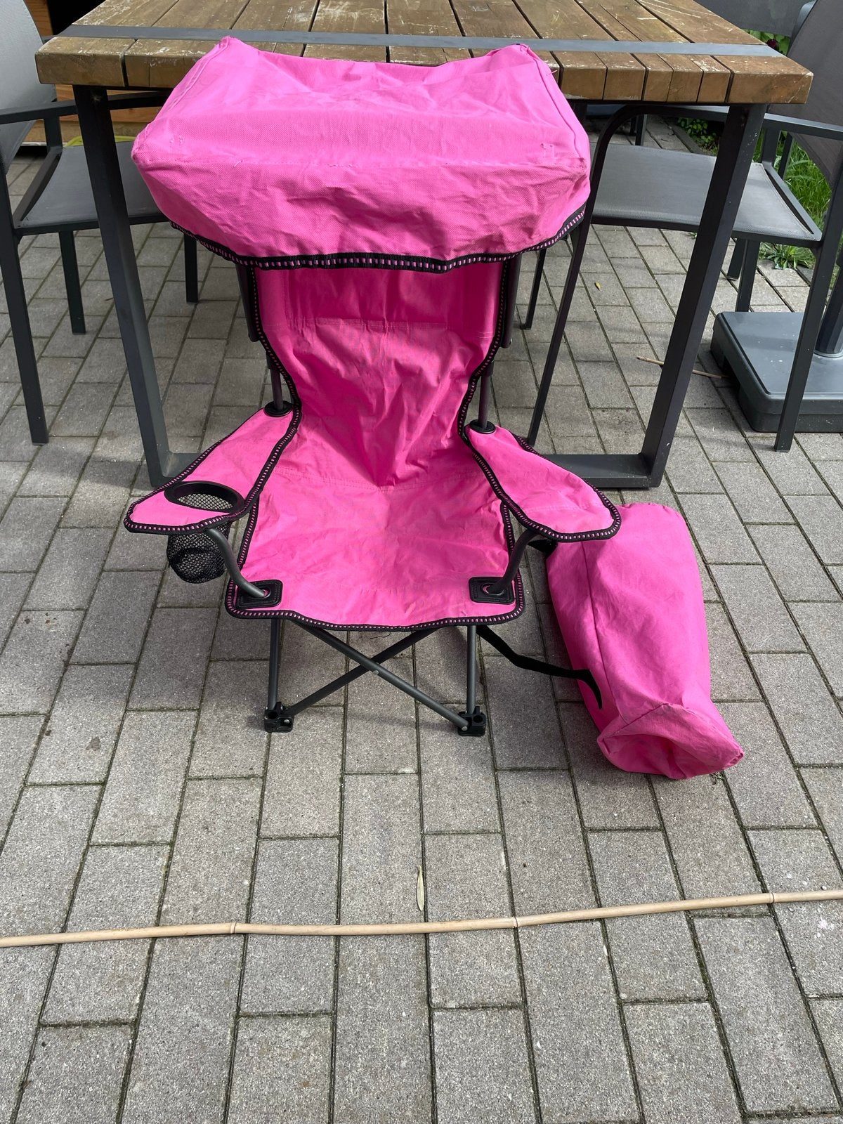 Roze opvouwbare kindercampingstoel met draagtas, Ophalen, Gebruikt, Campingstoel