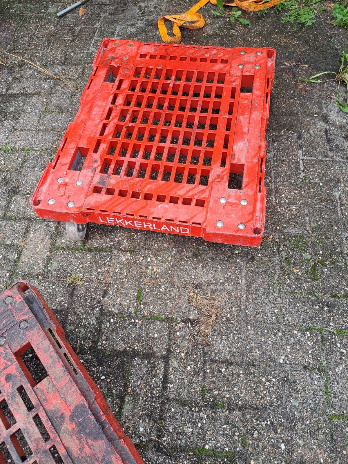 Lekkerland kunststof pallet op wielen (max 500 kg), Ophalen of Verzenden