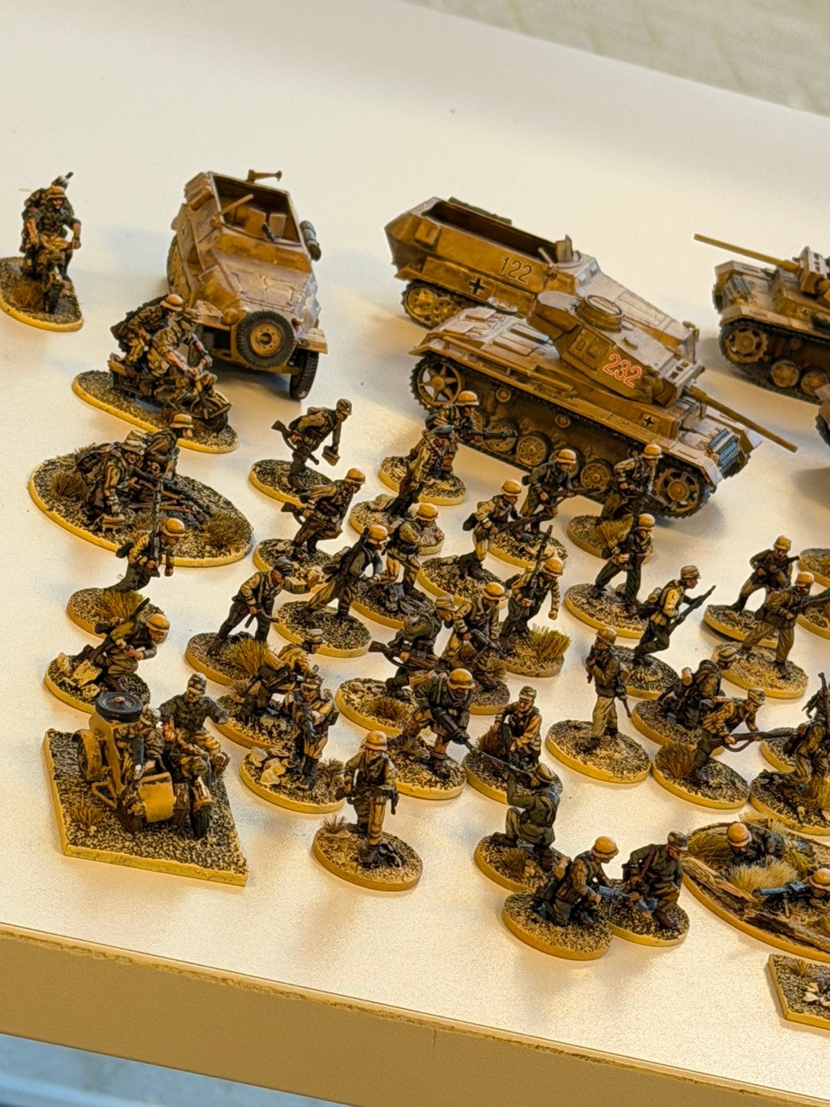 WW2 Bolt Action 28mm German Afrika Korps Leger Pro Painted, P, P, P, Ophalen of Verzenden
