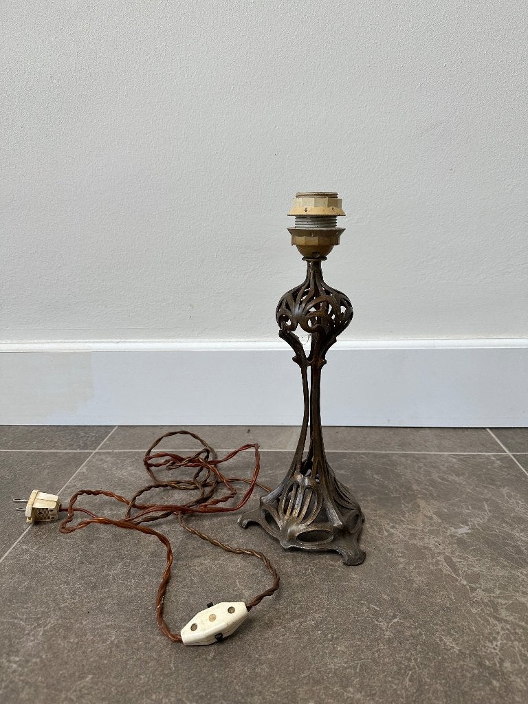 Antieke Jugendstil / Art Nouveau tafellamp, Ophalen