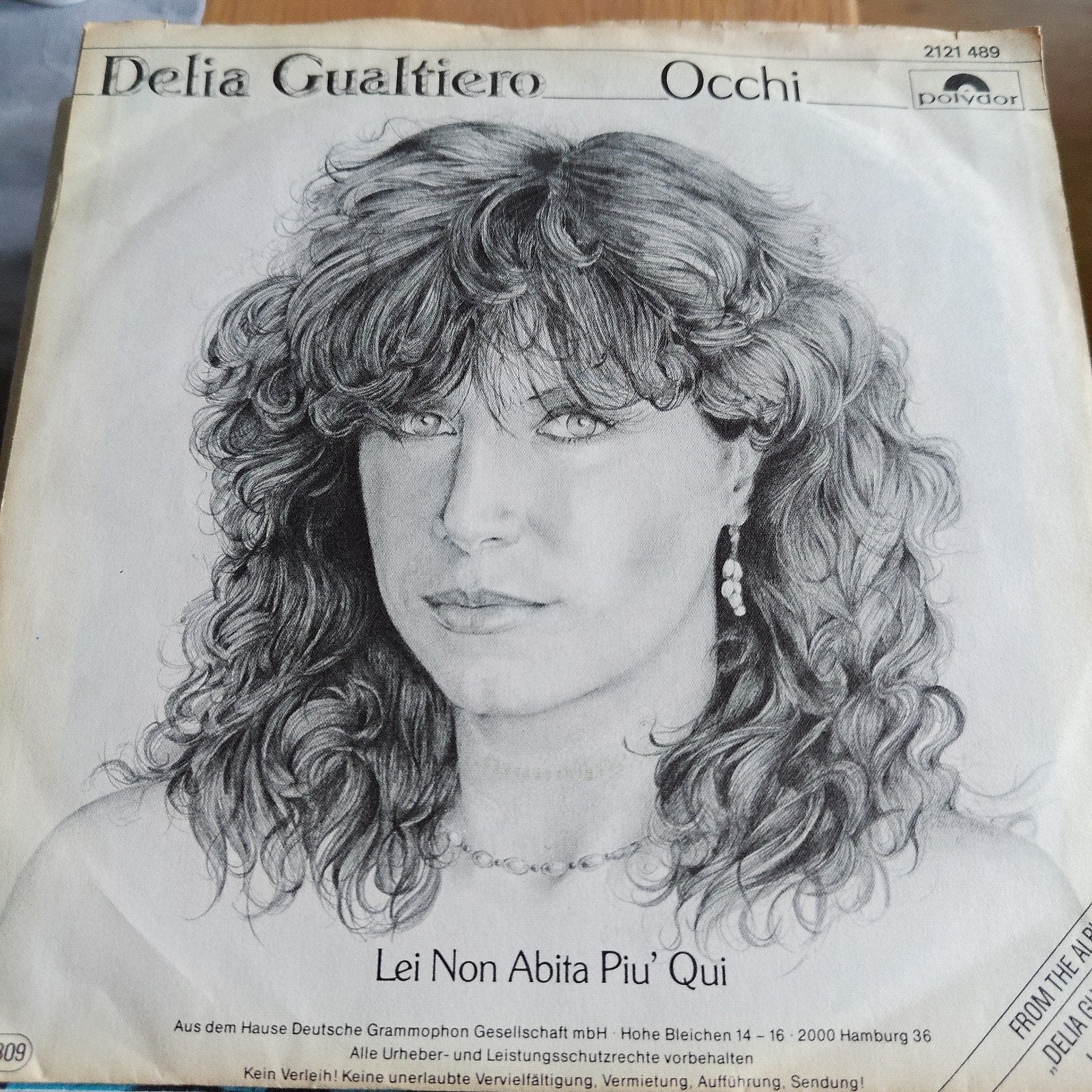 Delia Gualtiero - Occhi / Lei Non Abita Piu' Qui (Vinyl), Ophalen of Verzenden, Gebruikt, 7 inch, Pop