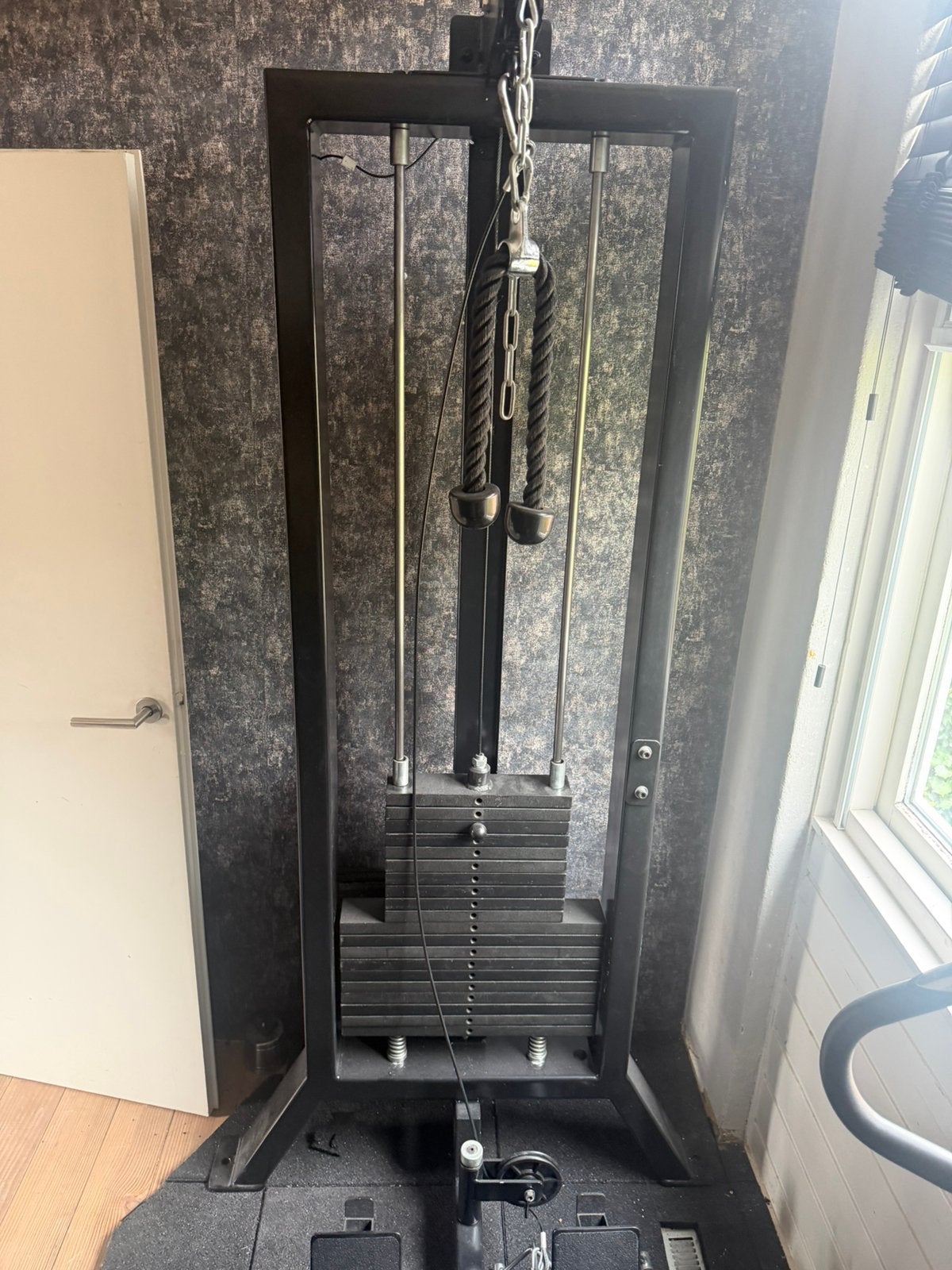Pulldown/row apparaat 120kg, Sport en Fitness, Ophalen of Verzenden, Zo goed als nieuw, Overige typen
