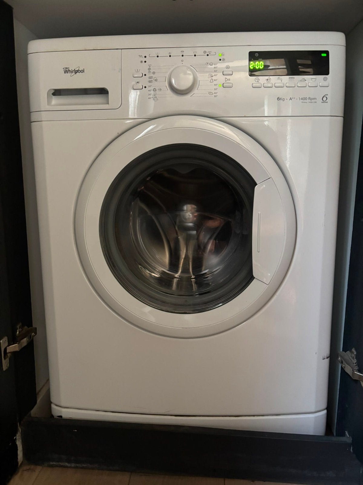 Whirlpool Wasmachine 6kg A++ 1400 toeren, Ophalen, Gebruikt, Voorlader, Energieklasse A of zuiniger
