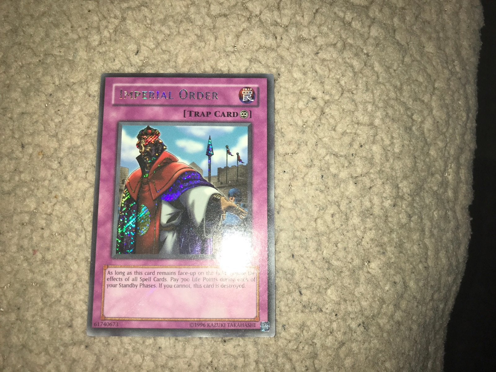 Yu-Gi-Oh! Imperial Order Foil Trap Card, Ophalen of Verzenden, Gebruikt, Losse kaart, Foil