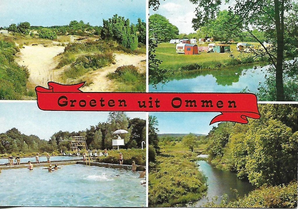 Ommen- -4-luik., Verzamelen, Ansichtkaarten | Nederland, Verzenden, 1980 tot heden, Gelopen, Overijssel