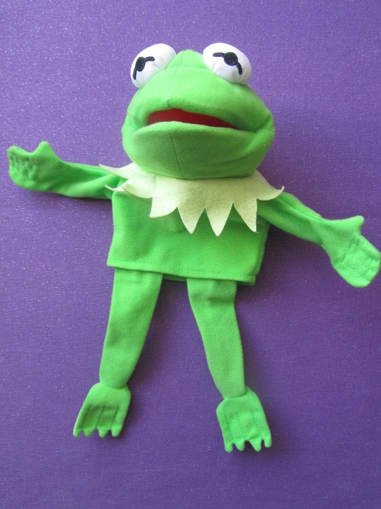 DISNEY THE MUPPETS Knuffel HANDPOP KERMIT DE KIKKER **Nieuw*, Kikker, Groen, Disney, Nieuw