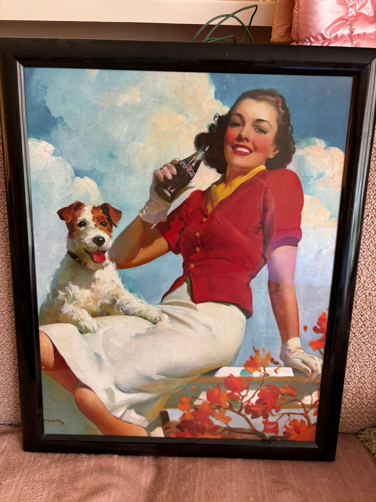 Coca cola schilderij met licht., Verzamelen, Ophalen of Verzenden, Reclamebord