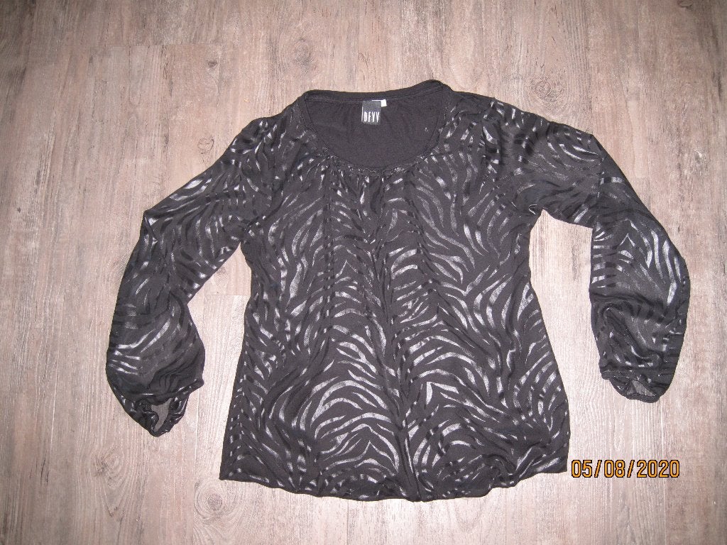 DFVV zwarte longsleeve maat L, Kleding | Dames, Zwart, Maat 42/44 (L), Ophalen of Verzenden, Gedragen