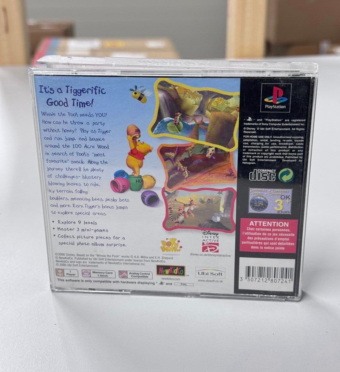Tigger's Honey Hunt PS1 PlayStation 1, 2000 Disney + boekje, Avontuur en Actie, L, 1 speler, Zo goed als nieuw