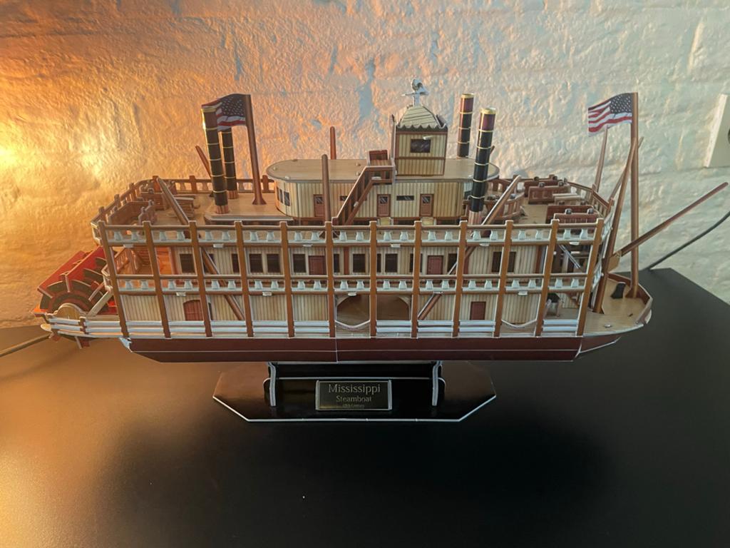 3D Puzzel raderstoomboot- Reeds in elkaar gezet, Ophalen of Verzenden, Gebruikt