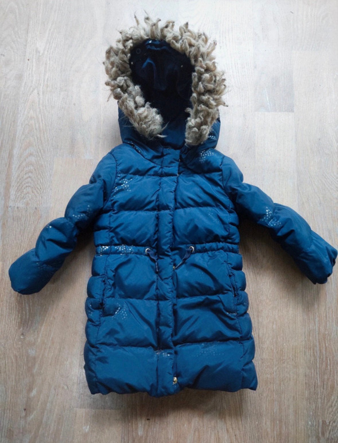 Baby Gap dons jas, capuchon zakjes. blauw +sterren, maat 100, Ophalen of Verzenden, Gebruikt, Jas