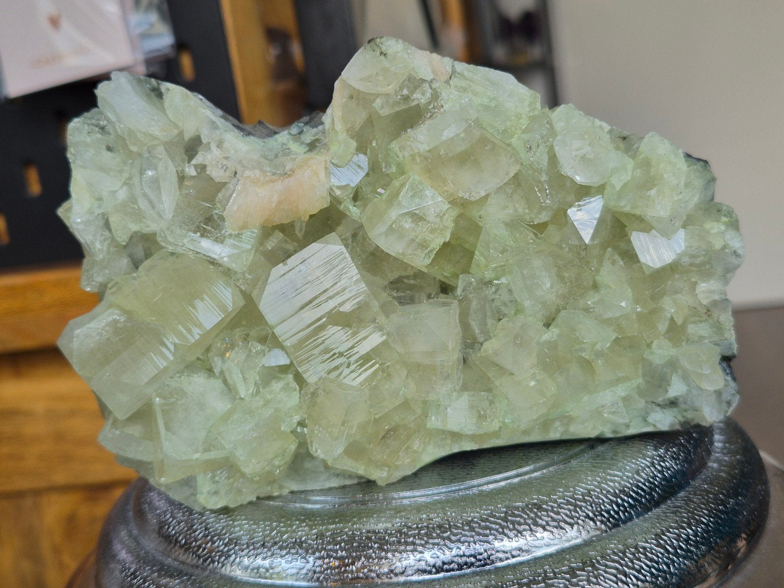 Groene apofyliet, Verzamelen, Mineralen en Fossielen, Ophalen of Verzenden