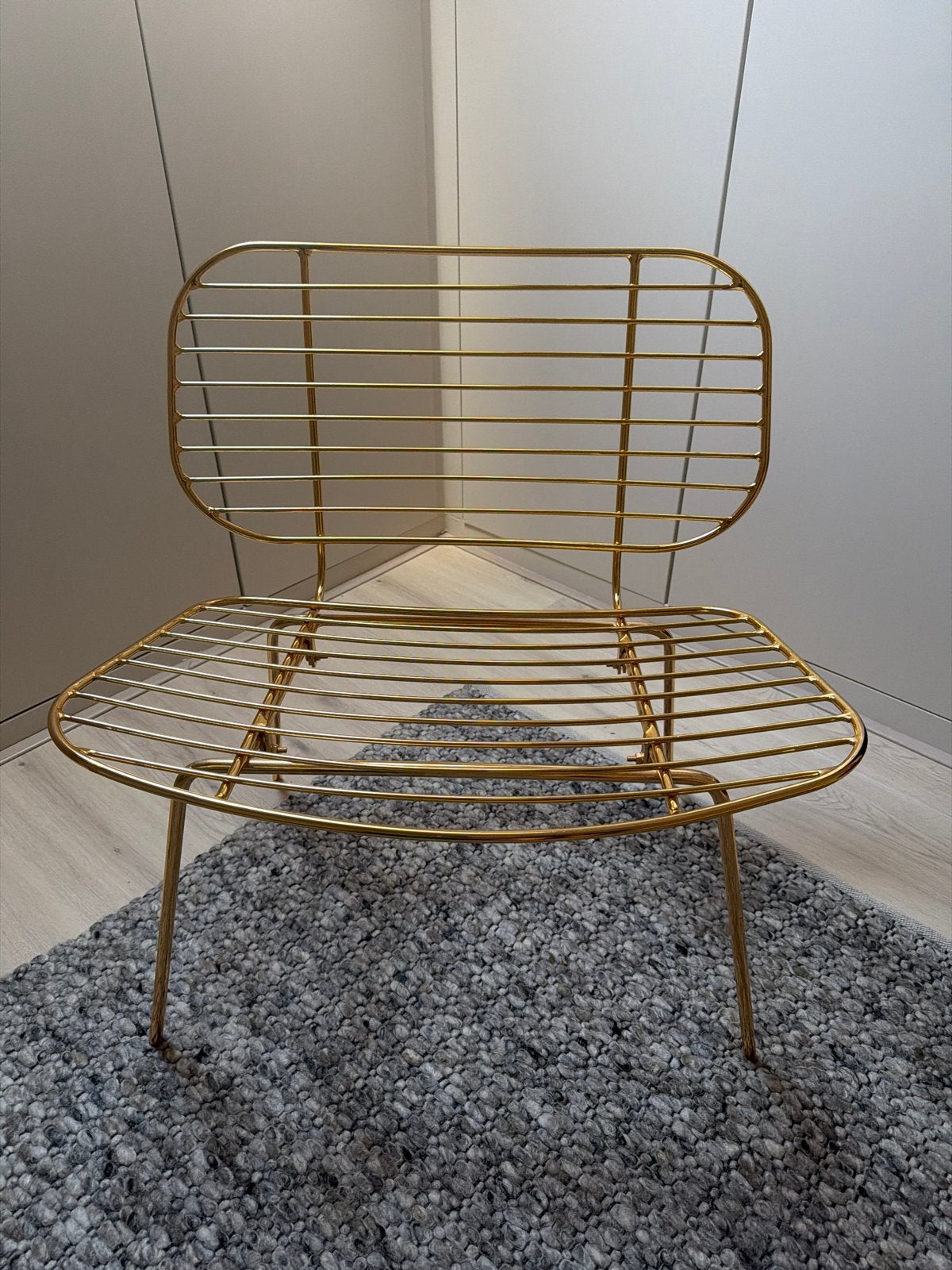Gouden draadstoel - Stijlvol en modern design, Ophalen, Overige kleuren, Zo goed als nieuw, Metaal