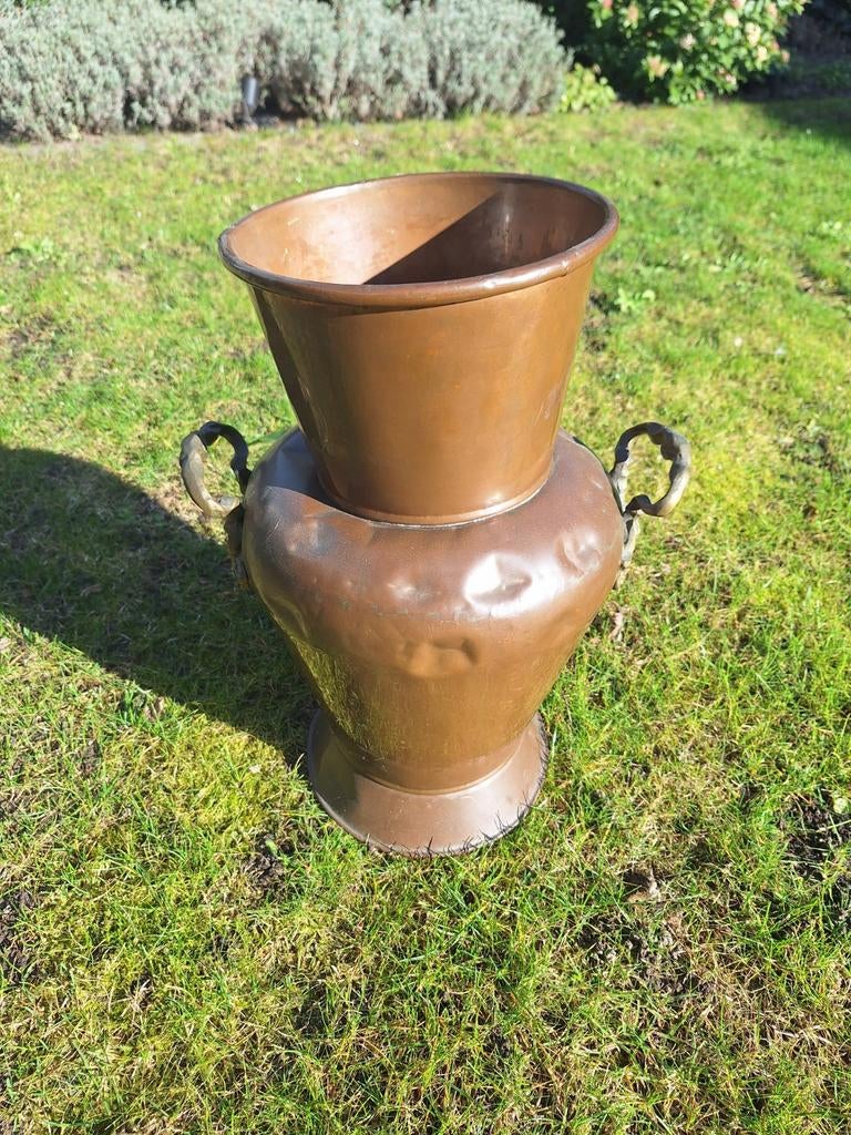 Koperen plantenbak of paraplubak vintage, Huis en Inrichting, Woonaccessoires | Overige, Vintage, Gebruikt, Ophalen of Verzenden