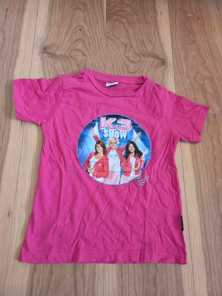 K3 Show T-shirt Maat 128 (7/8 jaar) - Roze, Studio 100, Gebruikt, Meisje, Ophalen of Verzenden