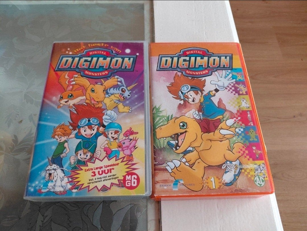Digimon videobanden beste van & deel 1., Gebruikt, Tekenfilm, Alle leeftijden, Ophalen of Verzenden