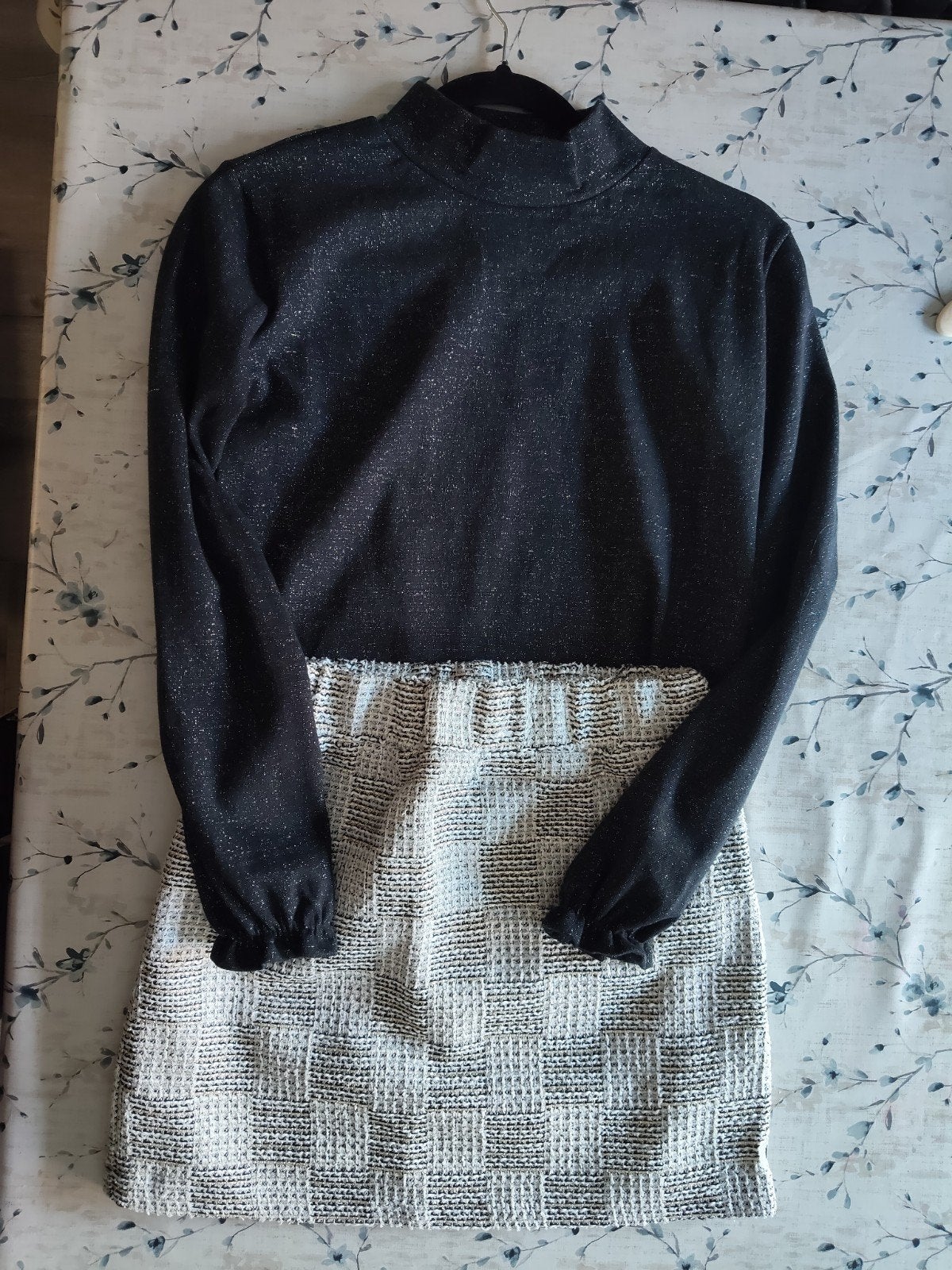 LEV Rok en Top Set - Zwart/Wit Glitter Maat 164, Kinderen en Baby's, Ophalen of Verzenden, Nieuw, Levv, Meisje