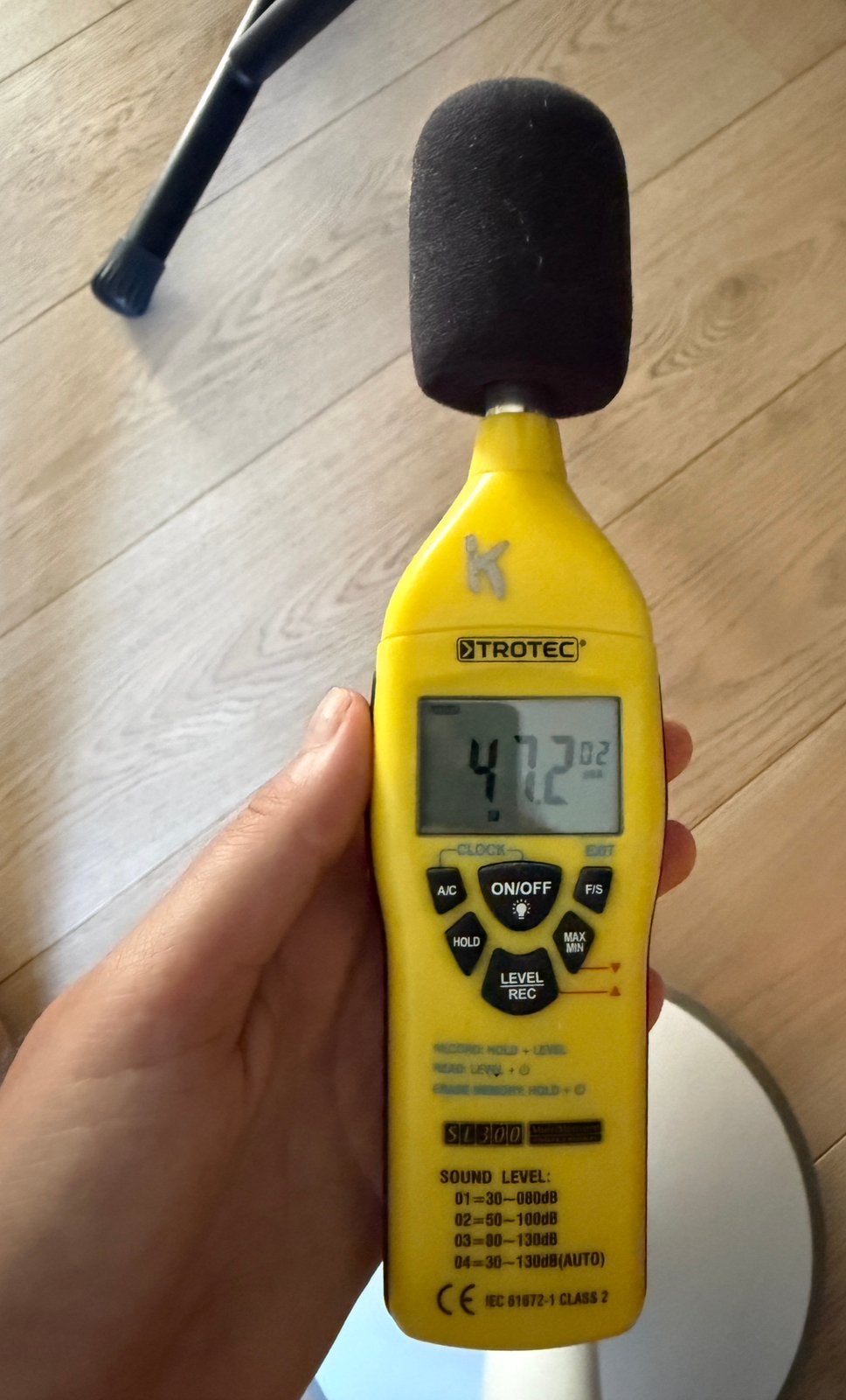 Trotec SL300 Geluidsmeter - Nauwkeurige Decibelmeter, Doe-het-zelf en Verbouw, Verzenden, Zo goed als nieuw, Geluid