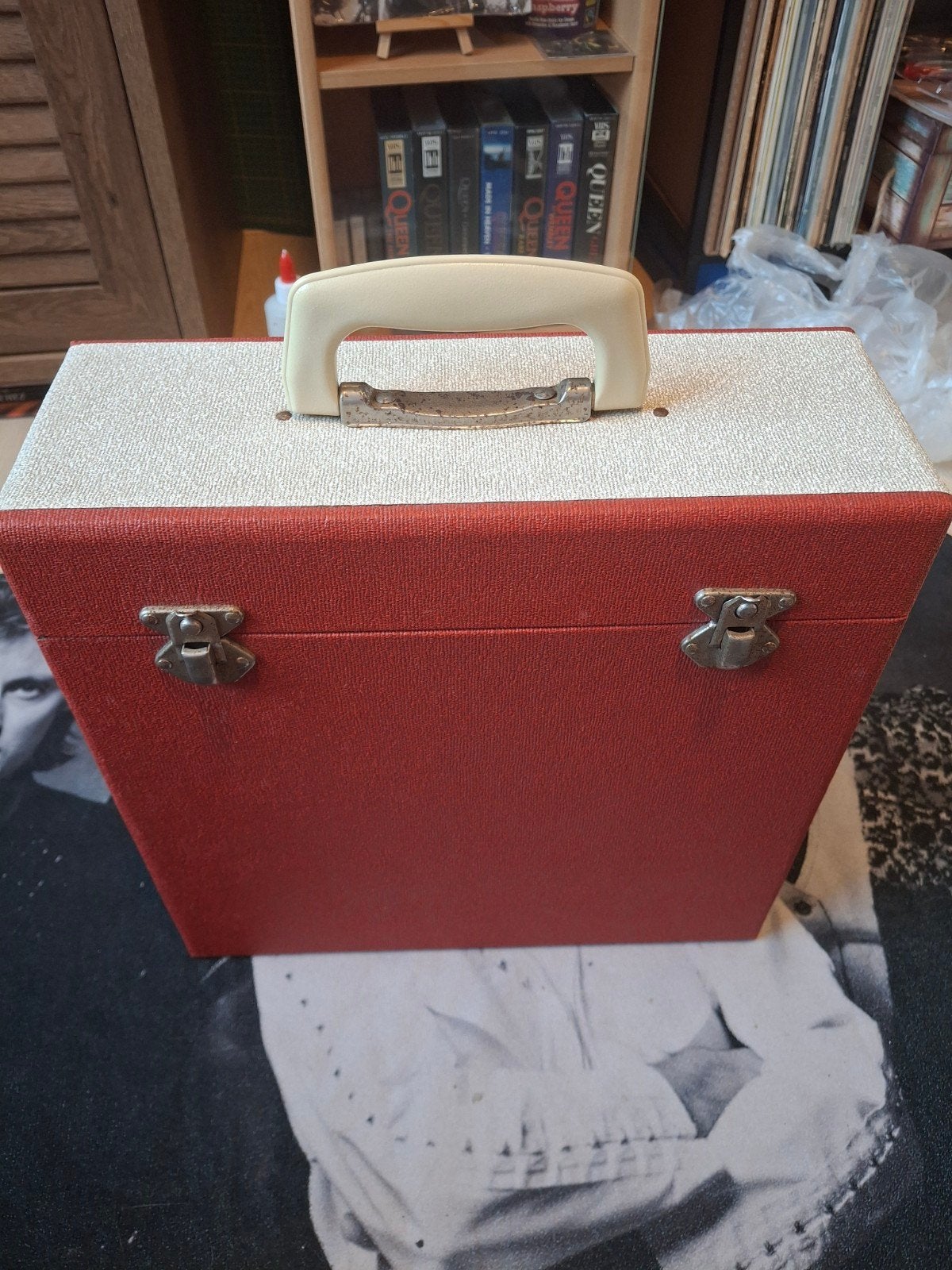 vintage jaren 60 platen koffer, Ophalen, Overige instrumenten