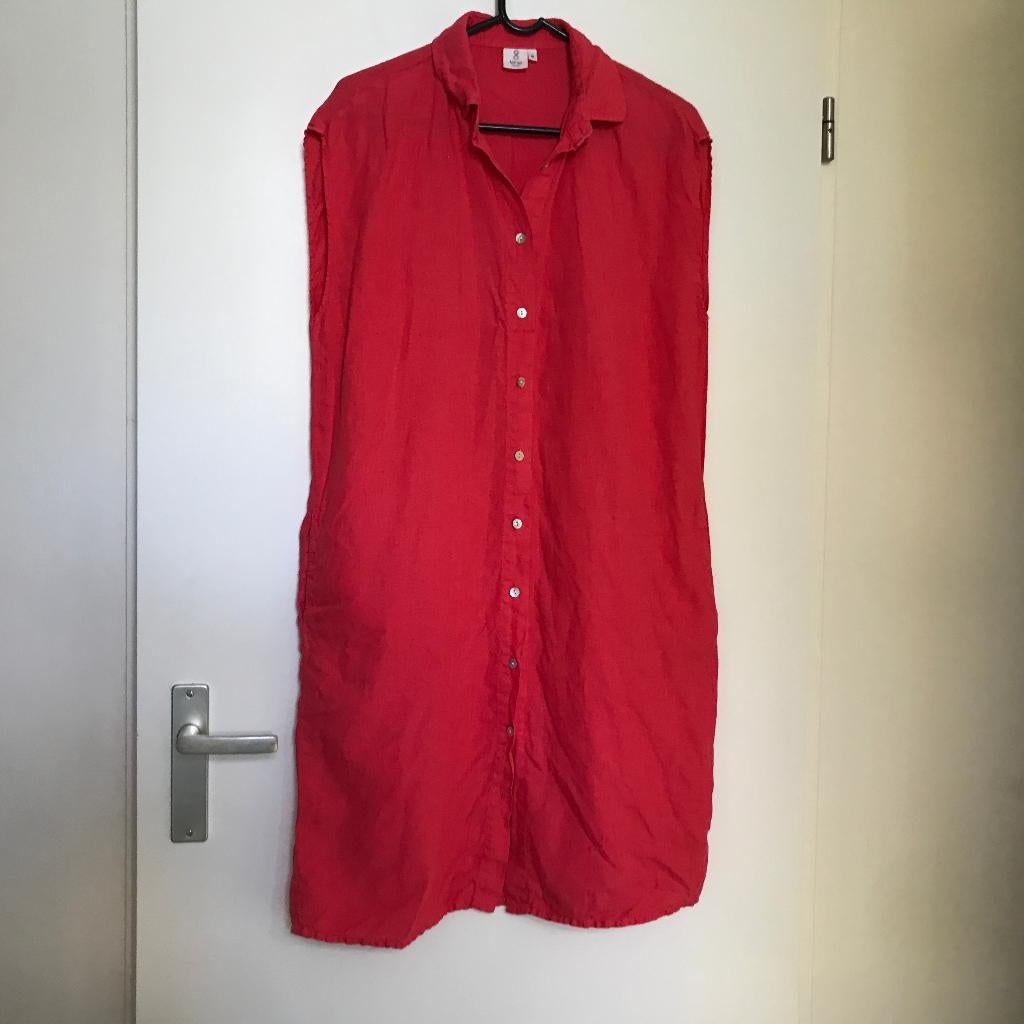 Knit ted lange linnen jurk roze maat M, Maat 38/40 (M), Verzenden, Zo goed als nieuw, Roze