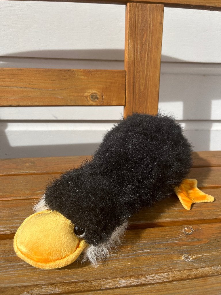 Vintage knuffel handmade - frosch und freunde liggende eend, Kinderen en Baby's, Ophalen of Verzenden, Eend