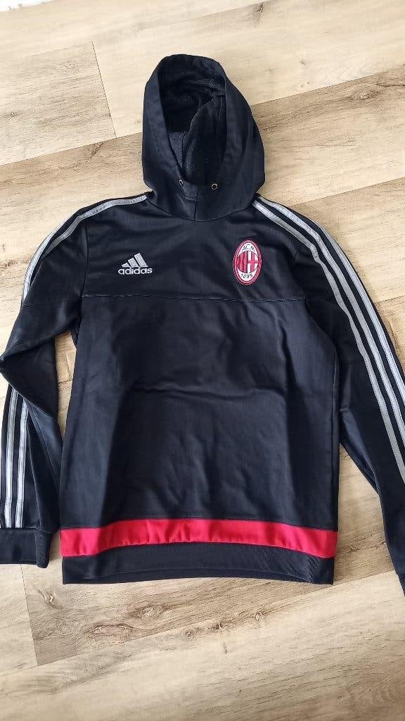 AC Milan Adidas Trainingshoodie Zwart - Jaar 2014-2015, Maat XS of kleiner, Ophalen of Verzenden, Gebruikt, Shirt
