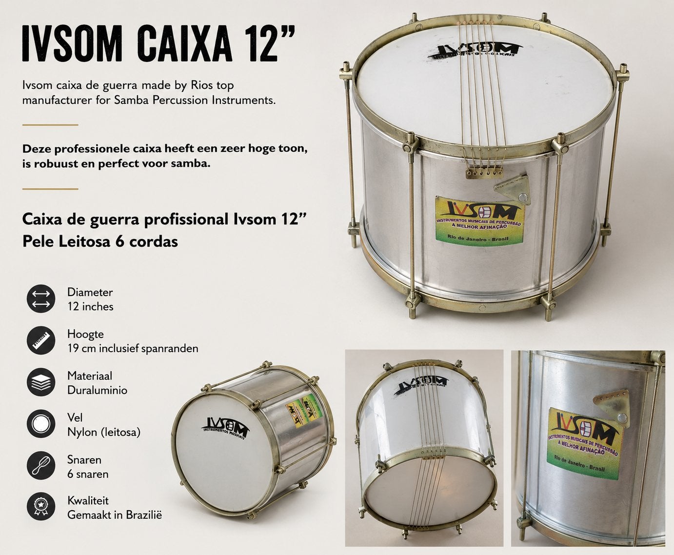 Ivsom Caixa 12”, Ophalen of Verzenden, Gebruikt, Trommel