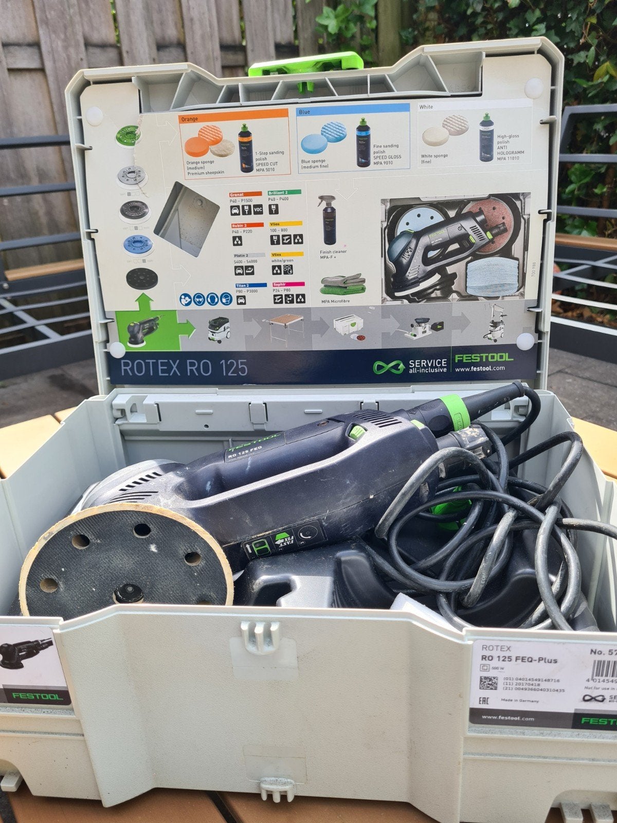 rotex 125 feq plus ( festool ), Doe-het-zelf en Verbouw, Gereedschap | Schuurmachines, Ophalen of Verzenden, Minder dan 600 watt