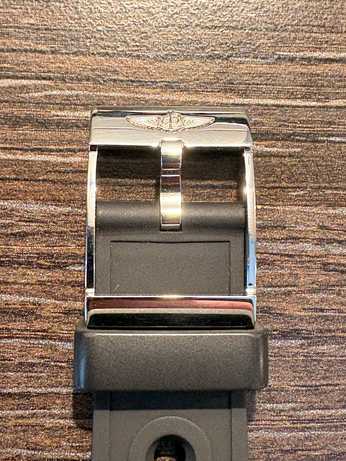 Breitling Ocean racer rubber band 22mm inclusief orig buckle, Ophalen, Kunststof, Breitling, Kunststof