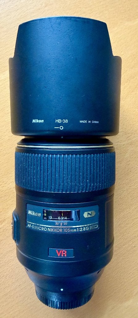 AF-S Micro-Nikkor 105mm f/2.8G IF-ED VR, Beschermhoes/tas, Nikon, Ophalen of Verzenden, Nikon F-mount