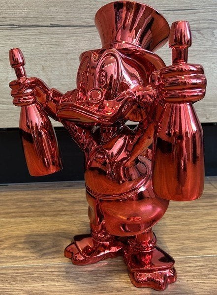 Pop Art & Design in 1|-Dagobert Duck aan de champagne., Ophalen of Verzenden, Overige figuren, Nieuw, Beeldje of Figuurtje