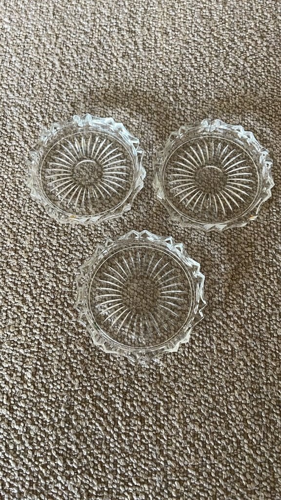 Mini schaaltjes / onderzetters, Ophalen of Verzenden, Glasonderzetter, Gebruikt, Glas