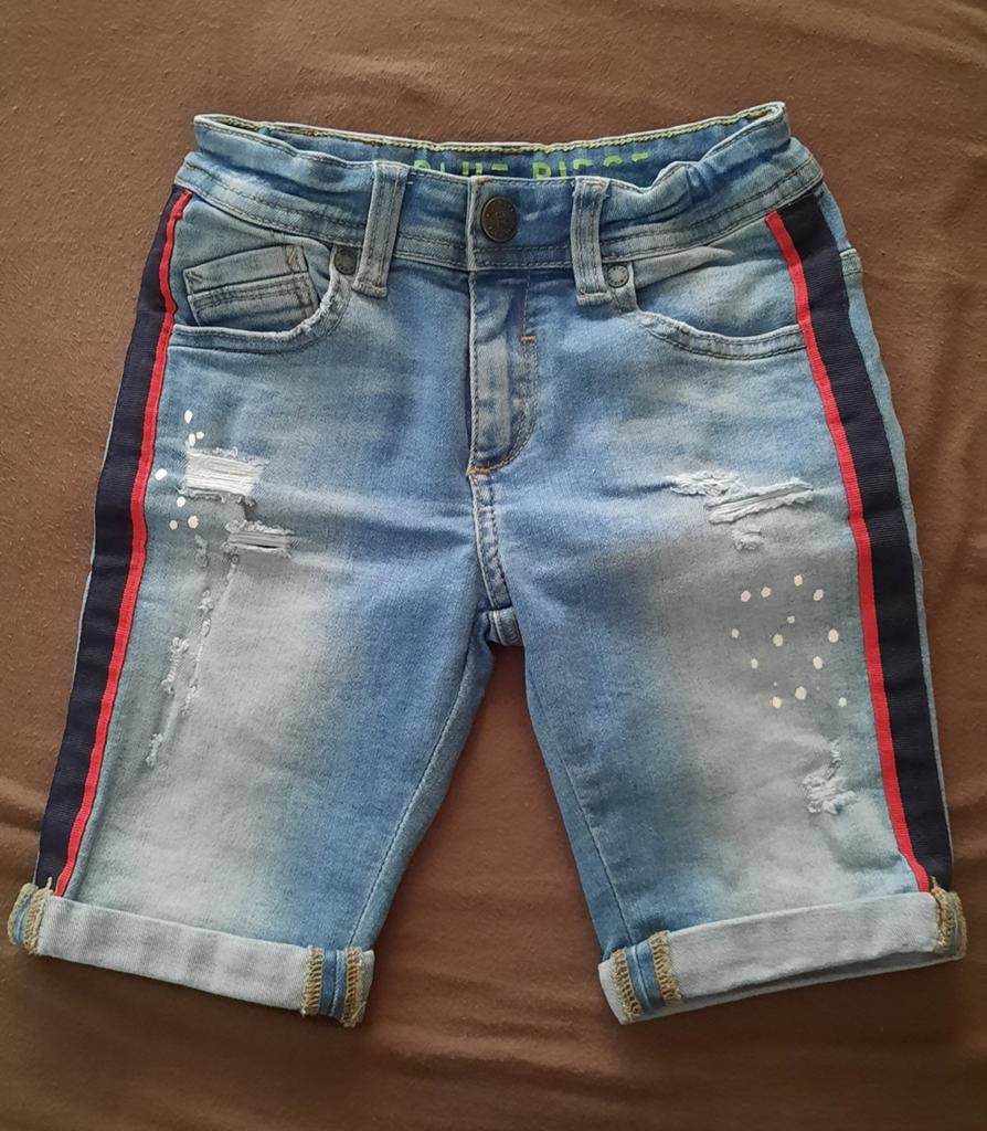 Blauwe korte broek spijkerbroek slim fit Blue Ridge maat 110, Zo goed als nieuw, Ophalen, Broek, Jongen