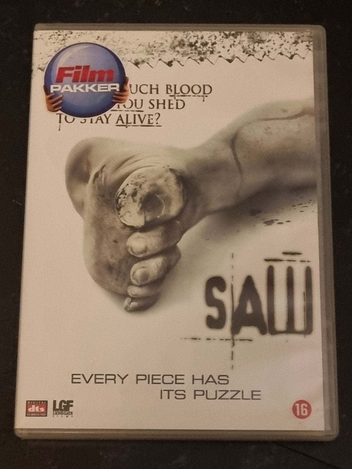 Saw DVD - Klassieke Horror/Thriller Film, Cd's en Dvd's, Engels, Vanaf 16 jaar, Nederlands, Ophalen of Verzenden