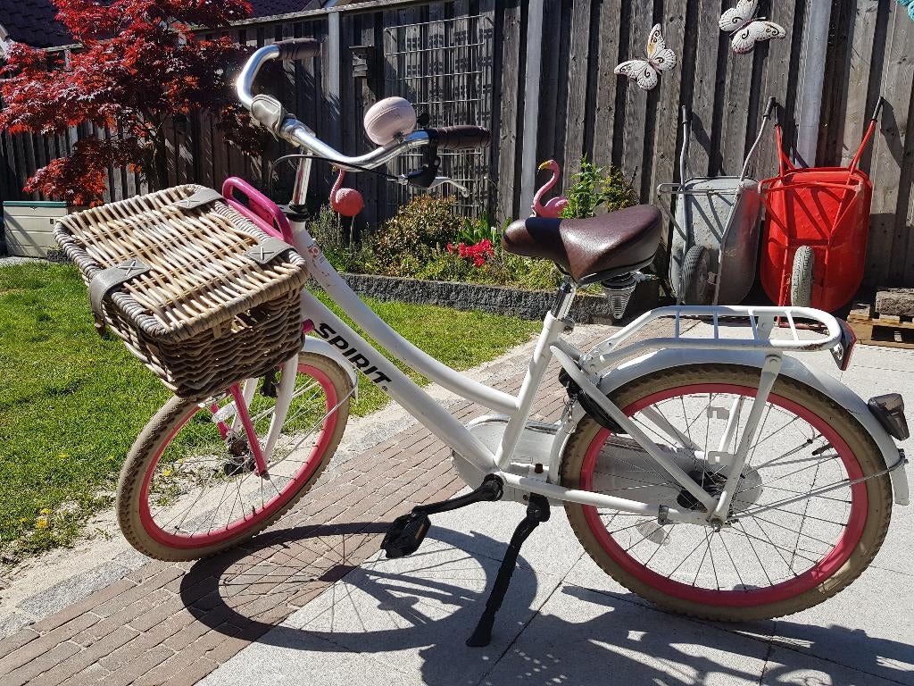 Spirit Cargo Meisjesfiets 22 inch wit-roze, Ophalen, Terugtraprem, 22 inch, Gebruikt