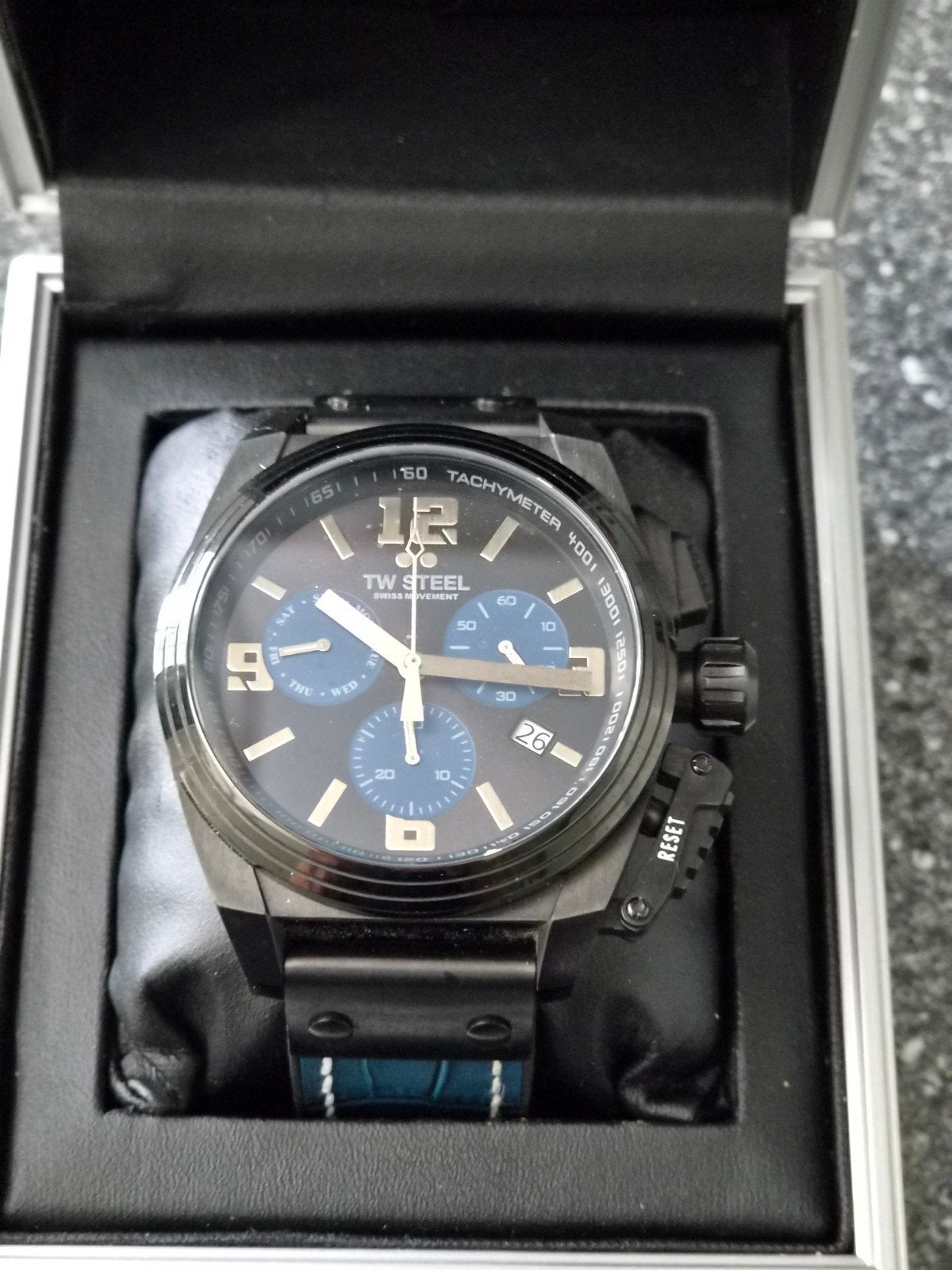 TW Steel Horloge -  TW 1117 in nieuwstaat., Ophalen of Verzenden, Zo goed als nieuw, Leer, Overige merken