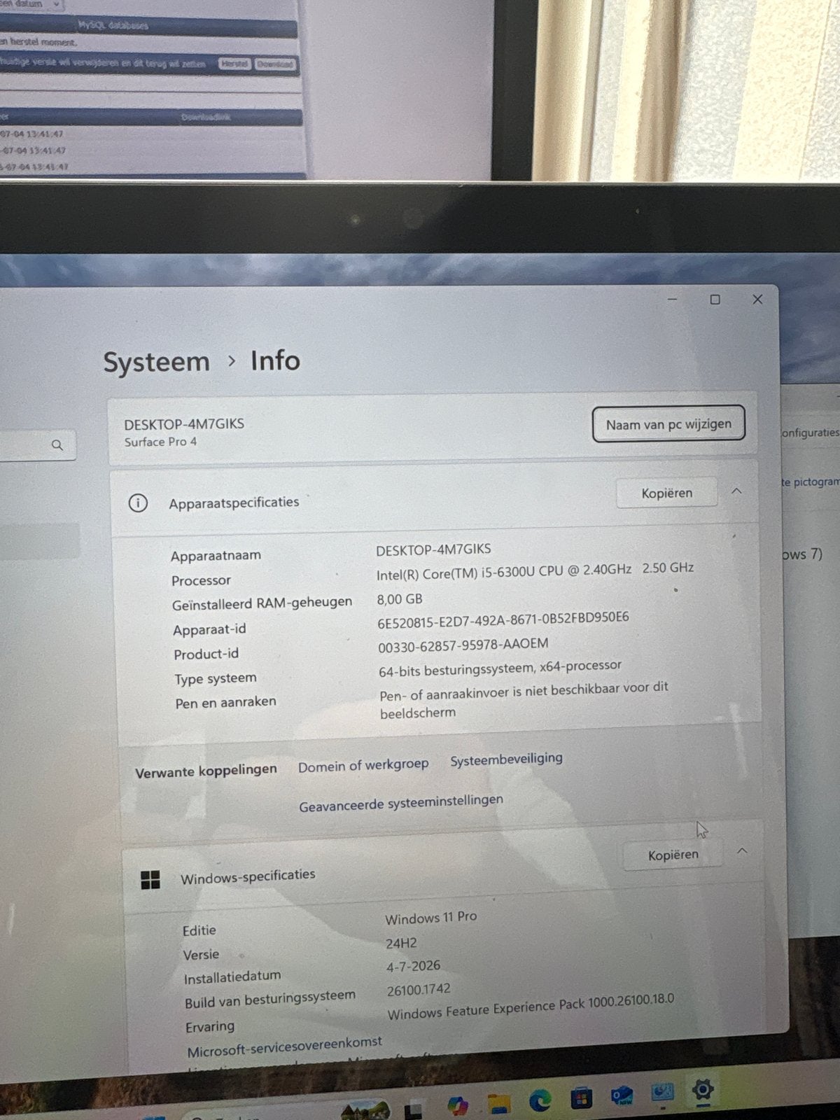 Microsoft Surface Pro 4 i5 8GB RAM Windows 11 Pro, Computers en Software, Windows Tablets, Ophalen, Gebruikt, 12 inch, 128 GB